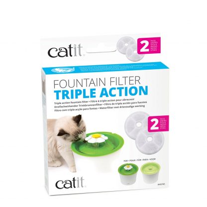 Cat It Triple Action Fountain Filters - 2 pack