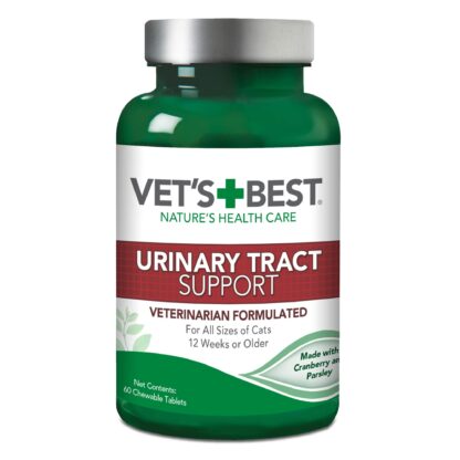 Vet's Best Feline Urinary Tract Support Cat Supplements, 60 Chewable Tablets