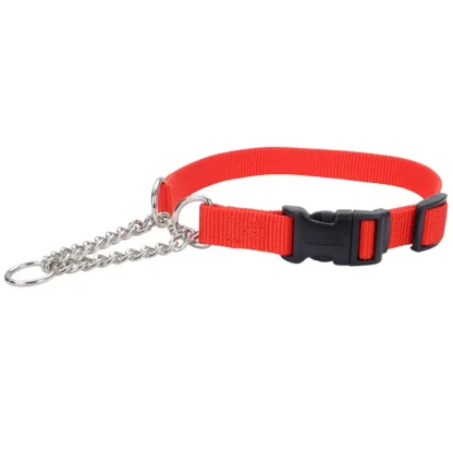 Coastal Adjustable Check Training Collar with Buckle 5/8″ x 14″-18″ – Red
