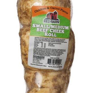 Redbarn Glazed Beef Cheek Roll – Chicken and Carrot Flavour Small/Medium Dog Treat