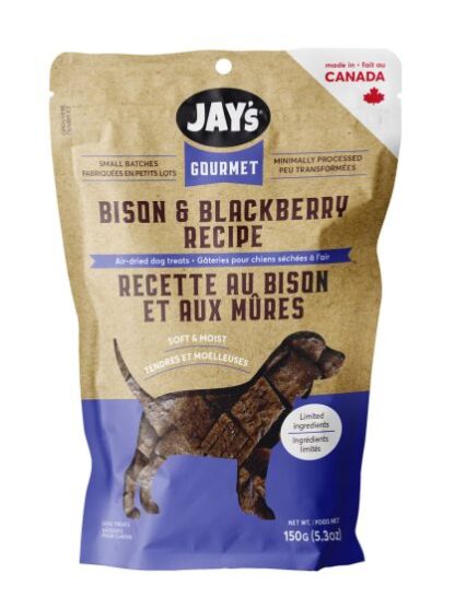 Jay's Gourmet Bison & Blackberry Air-Dried Treats Dog 150g