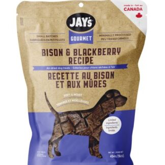 Jay's Gourmet Bison & Blackberry Air-Dried Treats Dog 454g