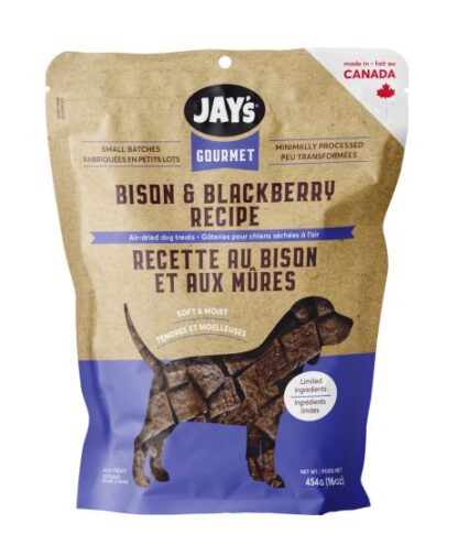 Jay's Gourmet Bison & Blackberry Air-Dried Treats Dog 454g