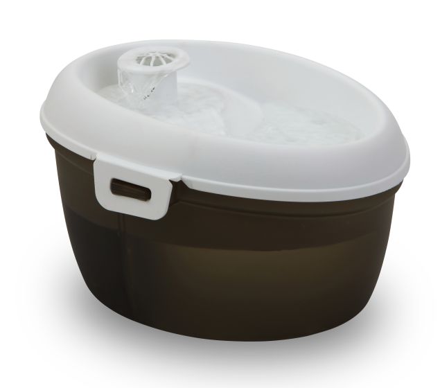 H2O drinking fountain for cat (1.2 liters) black and white