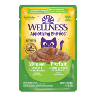 Wellness® Appetizing Entrées™ Mousse Chicken & Turkey Recipe Infused with Broth Wet Cat Food 1.4oz