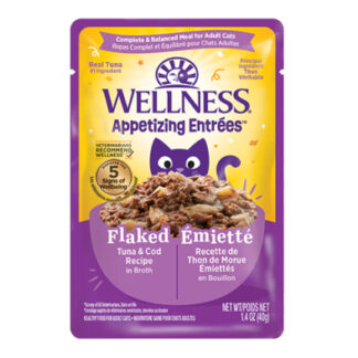Wellness® Appetizing Entrées™ Flaked Tuna & Cod Recipe in Broth Wet Cat Food  1.4oz