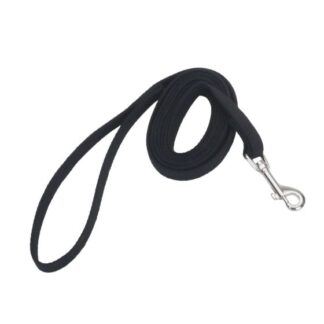 Train Right Cotton Web Training Leash Black Dog  5/8inx10ft