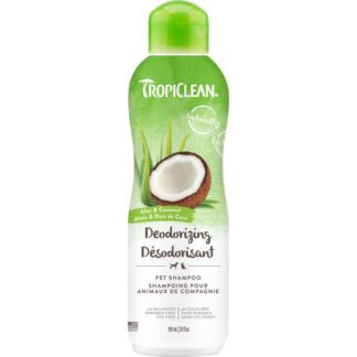 Tropiclean Aloe & Coconut Deodorizing Pet Shampoo, Naturally Derived Ingredients 20oz