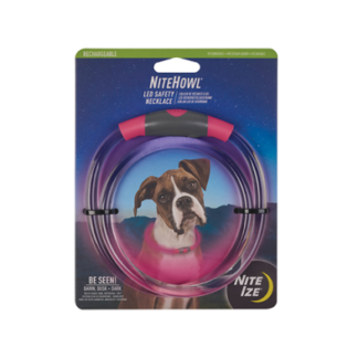 Nite Ize Nitehowl LED Safety Dog Necklace Pink