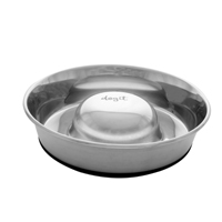 Dogit Stainless Steel Non-Skid Slow Feed Dog Bowl - 57.5 oz