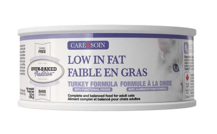 Oven-Baked Tradition Grain Free Care, Low In Fat Turkey Pate Cat Food 5.5oz